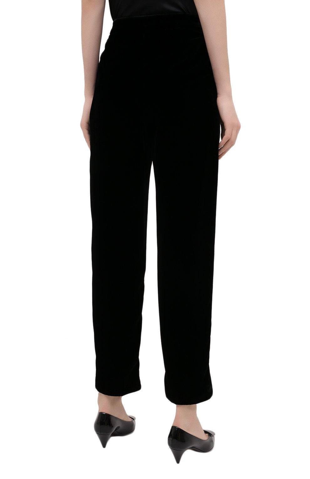 Бархатные брюки GIORGIO ARMANI черного цвета по цене 198500 руб., арт. 0WHPP0F3/T01FD, фото 4 Бархатные брюки GIORGIO ARMANI, арт. 0WHPP0F3/T01FD, фото 4
