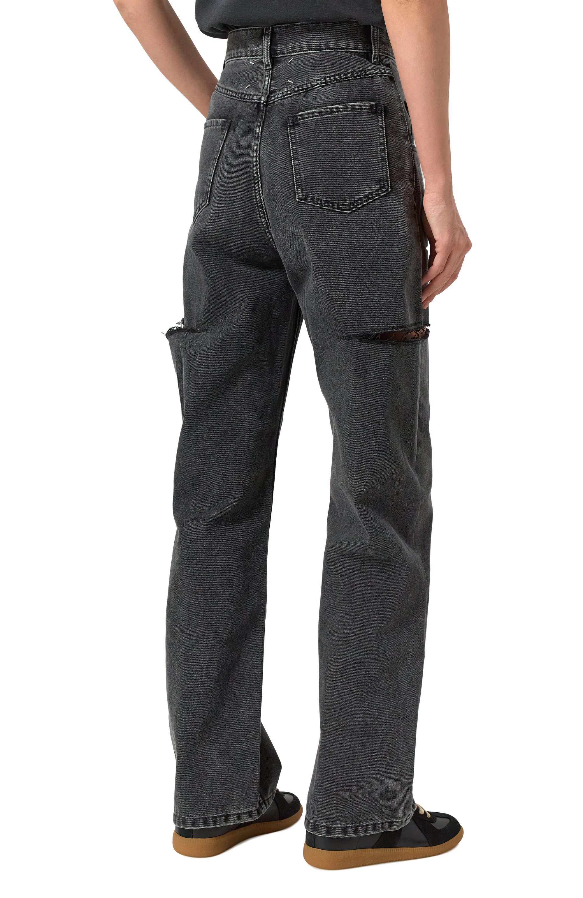 Джинсы MAISON MARGIELA черного цвета по цене 82600 руб., арт. S51LA0051/S30743, фото 4 Джинсы MAISON MARGIELA, арт. S51LA0051/S30743, фото 4