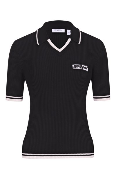 Женское поло из вискозы OFF-WHITE, арт. 0WHV007S26KNI001