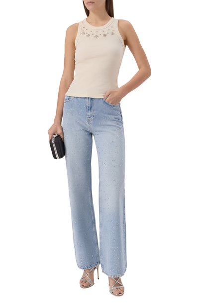 Джинсы с отделкой стразами SASHA KIM, арт. SK-00001792, фото 2