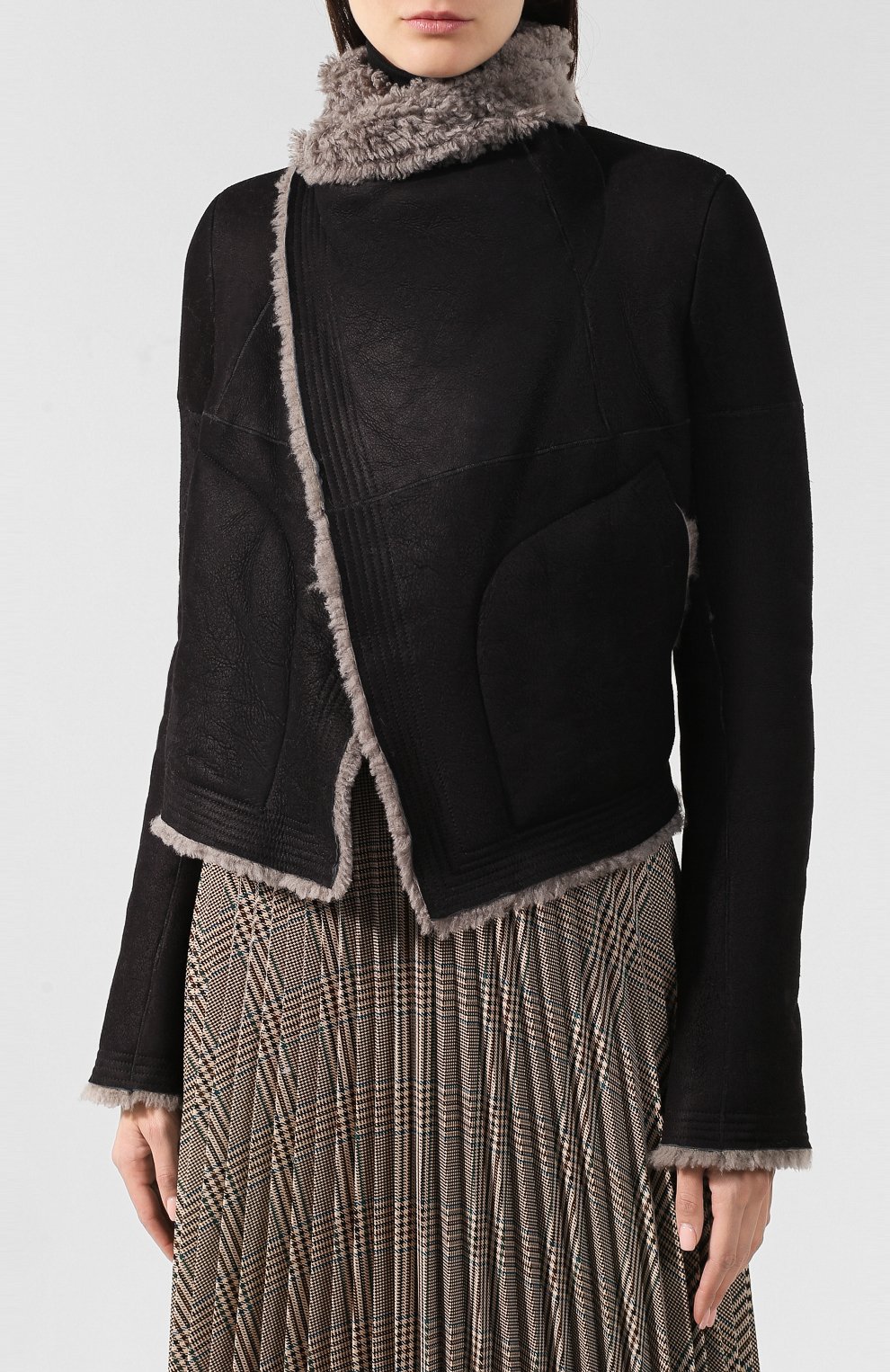 Дубленка RICK OWENS серого цвета по цене 258500 руб., арт. RP19F5753/LSHW, фото 3 Дубленка RICK OWENS, арт. RP19F5753/LSHW, фото 3