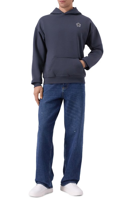 Хлопковое худи Comme des Fuckdown CFABM01854 Серый  CFABM01854 Фото 2