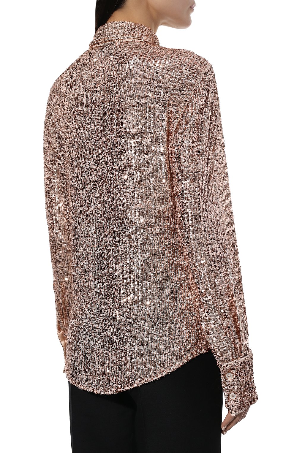 Рубашка с отделкой пайетками TOM FORD, арт. CA3204-FAE381, фото 4