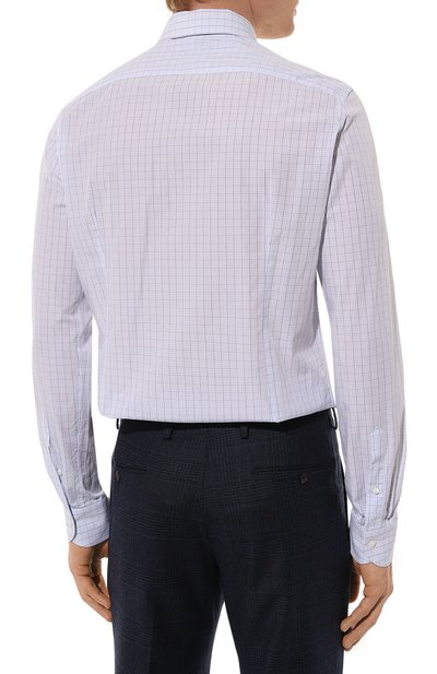 Хлопковая сорочка CANALI голубого цвета по цене 27000 руб., арт. X18/GD03070, фото 5 Хлопковая сорочка CANALI, арт. X18/GD03070, фото 5