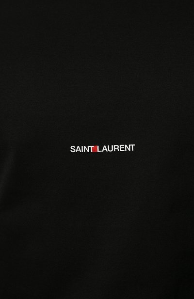 Хлопковая футболка SAINT LAURENT, арт. 464572/YB2DQ, фото 5