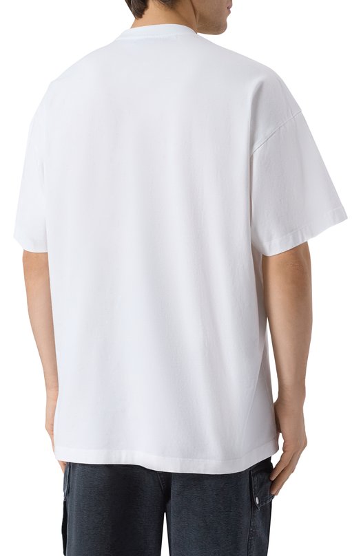Хлопковая футболка Off-White 0MAA161F25JER001 Белый  0MAA161F25JER001 Фото 4