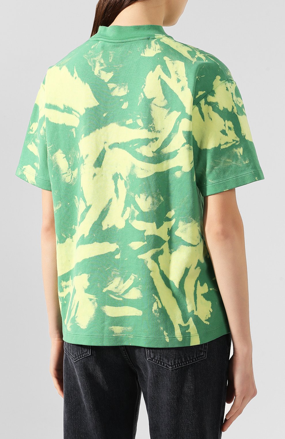 Хлопковая футболка OFF-WHITE зеленого цвета по цене 25500 руб., арт. 0WAA068F19F870524110, фото 4 Хлопковая футболка OFF-WHITE, арт. 0WAA068F19F870524110, фото 4