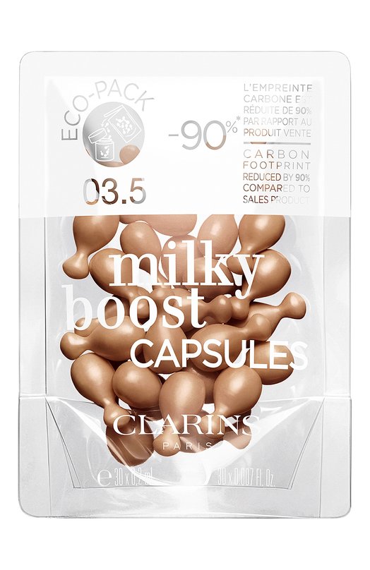 фото Тональный флюид для лица в капсулах milky boost capsules рефил, оттенок 03.5 (30x0,2ml) clarins