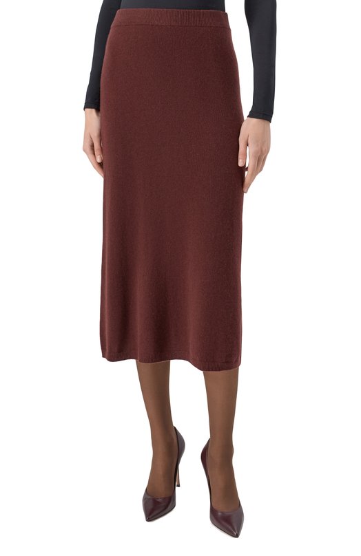 Кашемировая юбка OLOLOL OLKNSK004/306/BASE Коричневый  OLKNSK004/306/BASE Фото 3