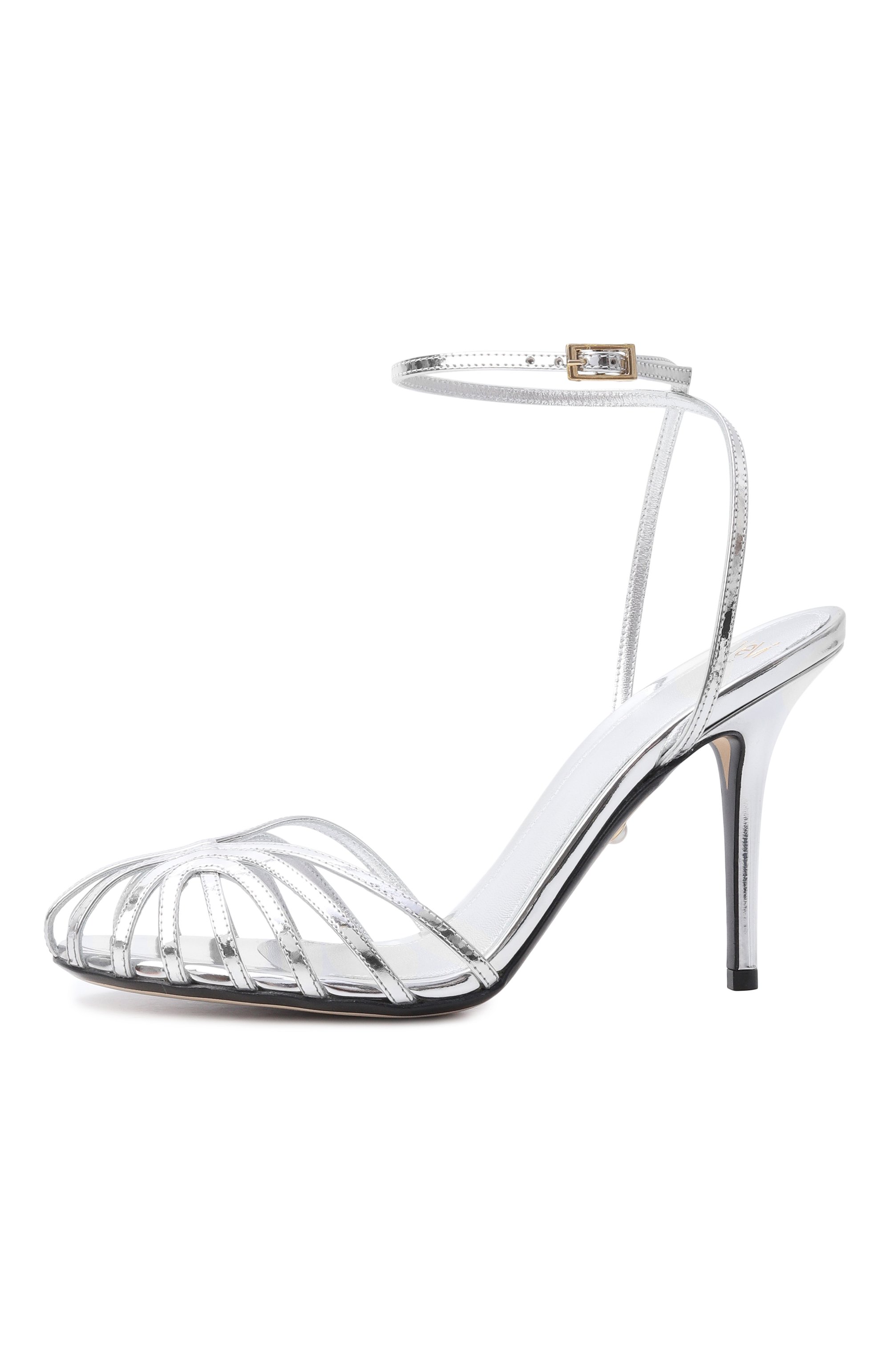 Кожаные босоножки blake 95 ALEVI MILANO, арт. L26SC003.R.0852601/MIRR0R LEATHER, фото 4