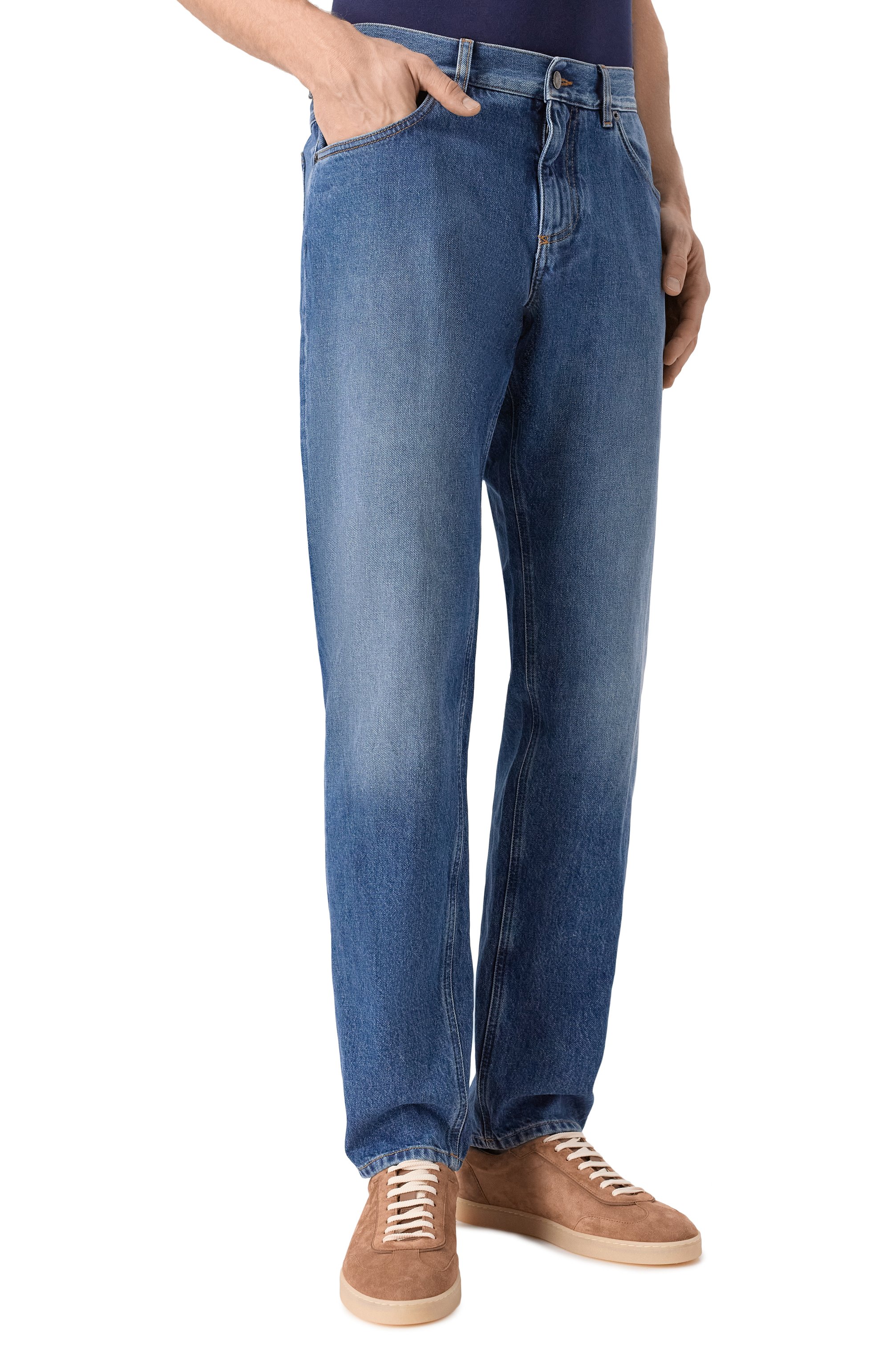 Джинсы regular DOLCE & GABBANA синего цвета по цене 98950 руб., арт. GYJCCZ/G80W2, фото 3 Джинсы regular DOLCE & GABBANA, арт. GYJCCZ/G80W2, фото 3