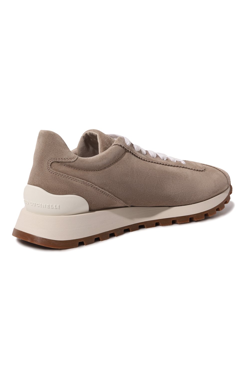 Замшевые кроссовки BRUNELLO CUCINELLI темно-бежевого цвета по цене 97250 руб., арт. MZSFGB1117, фото 5 Замшевые кроссовки BRUNELLO CUCINELLI, арт. MZSFGB1117, фото 5