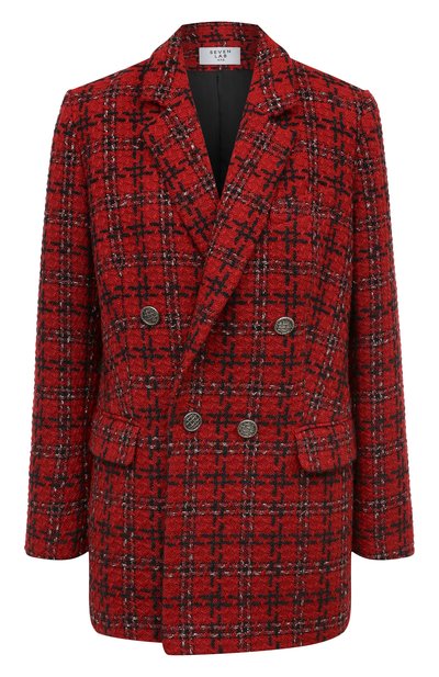 Женский шерстяной жакет SEVEN LAB, арт. JK tw red and black