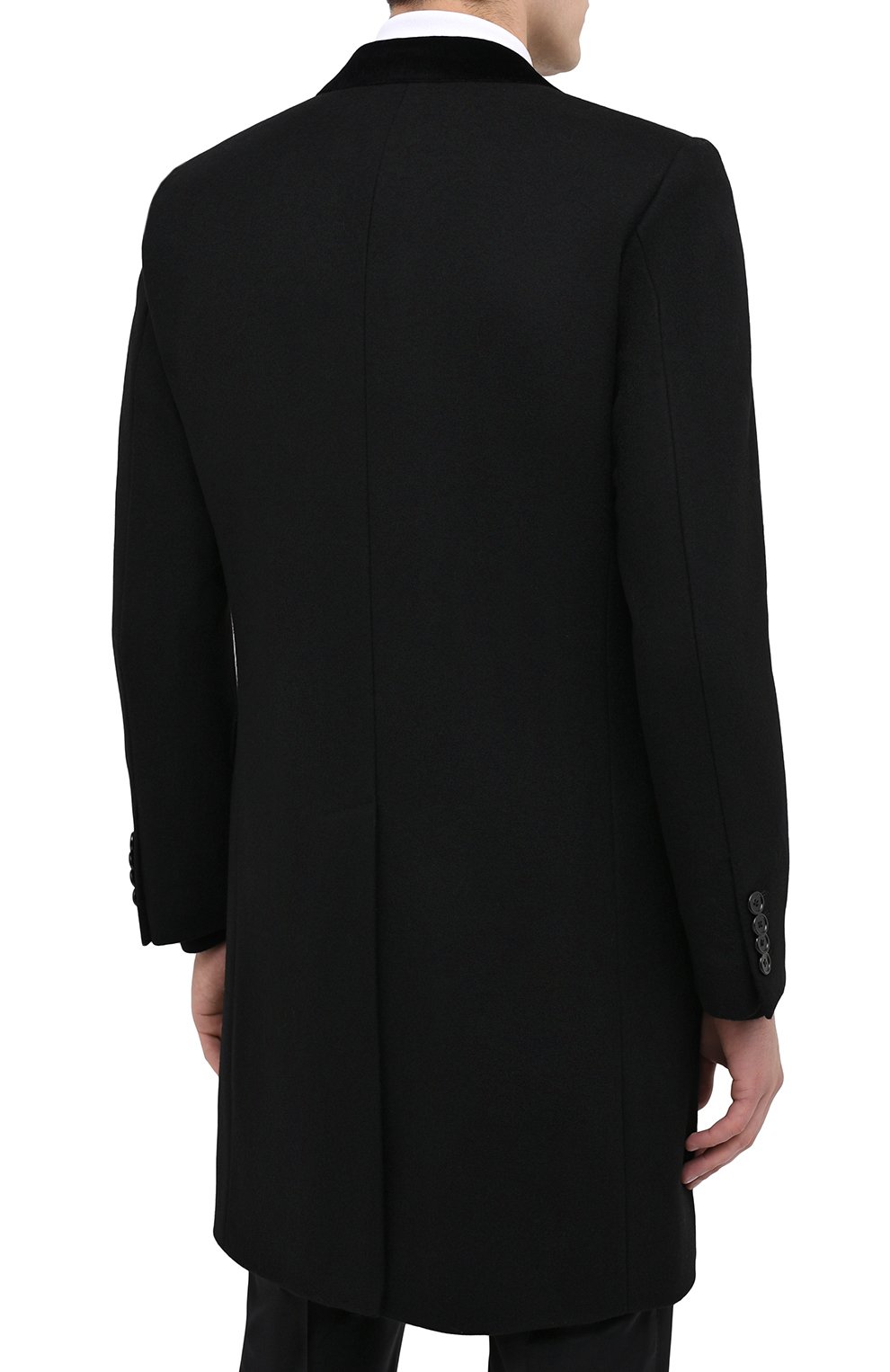 Шерстяное пальто DOLCE & GABBANA черного цвета по цене 239500 руб., арт. G007ST/HUMJ2, фото 4 Шерстяное пальто DOLCE & GABBANA, арт. G007ST/HUMJ2, фото 4