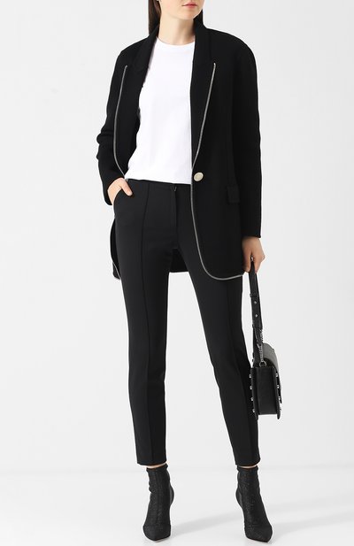 Однотонная хлопковая футболка с круглым вырезом VICTORIA, VICTORIA BECKHAM, арт. JYVV 072C PAW18 C0TT0N JERSEY, фото 2