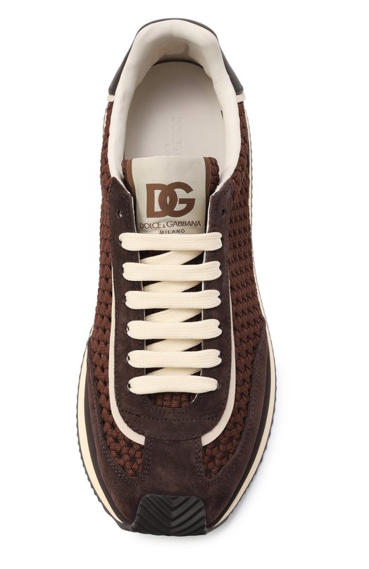 Комбинированные кроссовки DG Cushion Dolce & Gabbana CS2298/A6D45 Коричневый  CS2298/A6D45 Фото 6