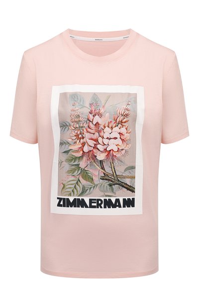 Женская хлопковая футболка ZIMMERMANN, арт. 1259TB0T