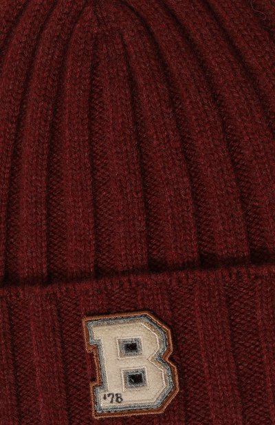 Кашемировая шапка BRUNELLO CUCINELLI бордового цвета по цене 24200 руб., арт. B22M90008A, фото 3 Кашемировая шапка BRUNELLO CUCINELLI, арт. B22M90008A, фото 3