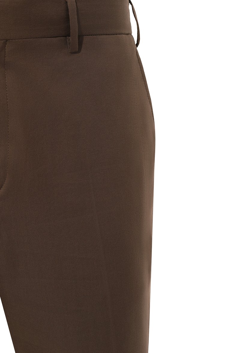 Мужские хлопковые брюки ZEGNA коричневого цвета, арт. UBI20A5/TR10471 | Фото 5 (Материал внешний: Хлопок; Длина (брюки, джинсы): Стандартные; Случай: Повседневный; Стили: Кэжуэл; Автоматизация ТО: Проставлено; Автоматизация состава: Проставлено)