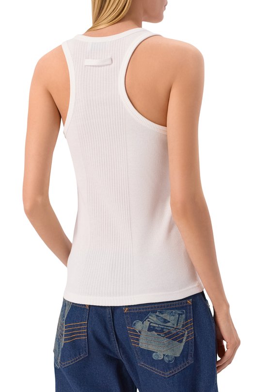 Хлопковая майка Jean Paul Gaultier 25/03-U-T0380/J014 Белый  25/03-U-T0380/J014 Фото 4