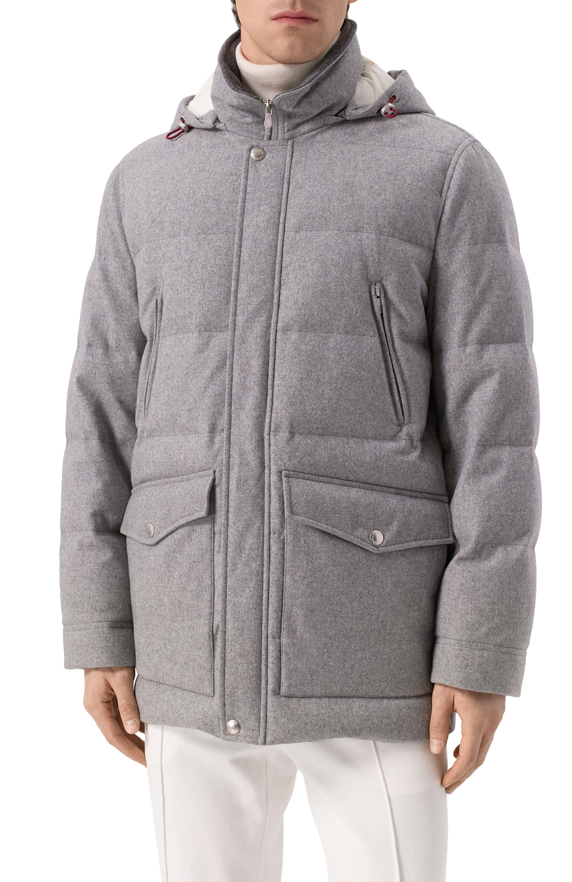 Шерстяной пуховик BRUNELLO CUCINELLI, арт. MM4631823, фото 3