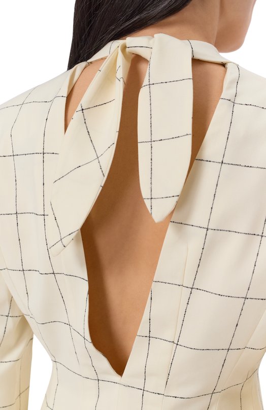 Хлопковый жакет Erika Cavallini P6SM01 Кремовый  P6SM01 Фото 5