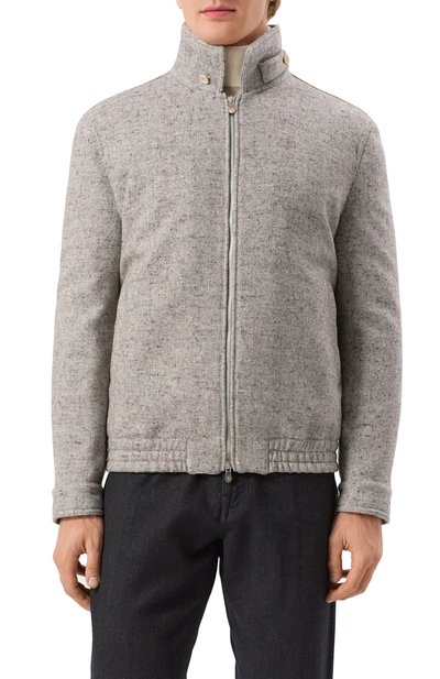 Бомбер из шерсти и шелка BRUNELLO CUCINELLI, арт. MY4936385, фото 3