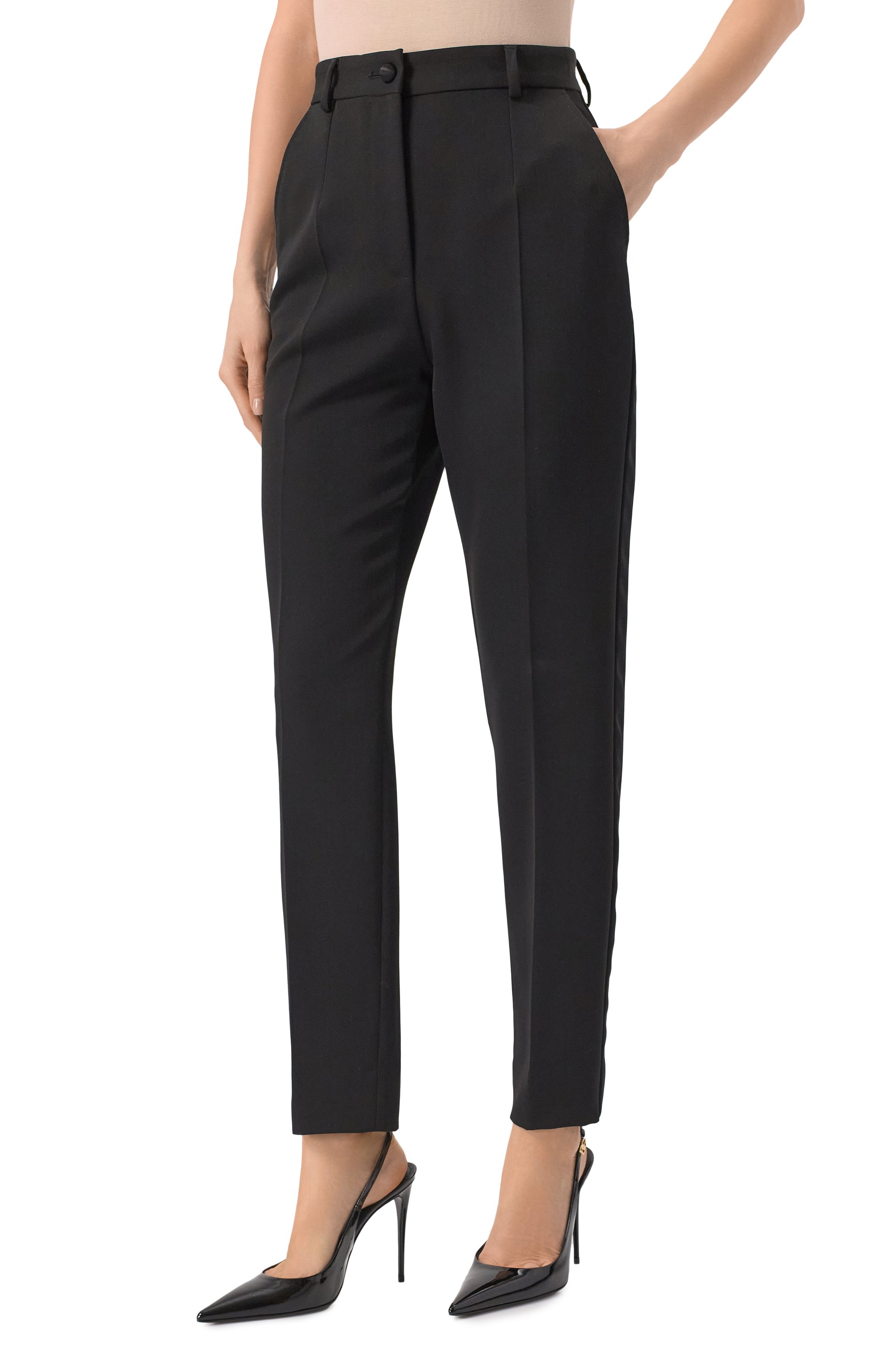 Брюки из шерсти и шелка DOLCE & GABBANA, арт. FTAM0T/GDC5Y, фото 3