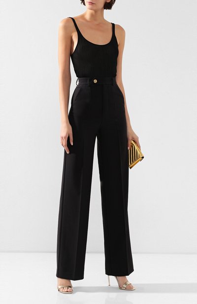 Брюки со стрелками VERSACE JEANS COUTURE черного цвета по цене 23150 руб., арт. A1HUA106-UDP106/13930, фото 2 Брюки со стрелками VERSACE JEANS COUTURE, арт. A1HUA106-UDP106/13930, фото 2