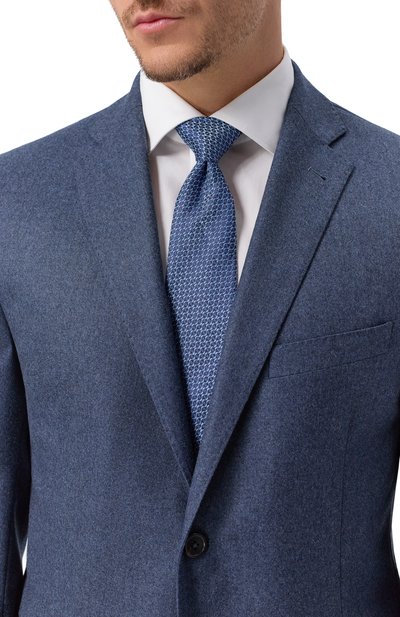 Мужской галстук из шелка и льна CANALI, арт. 18/HJ04547