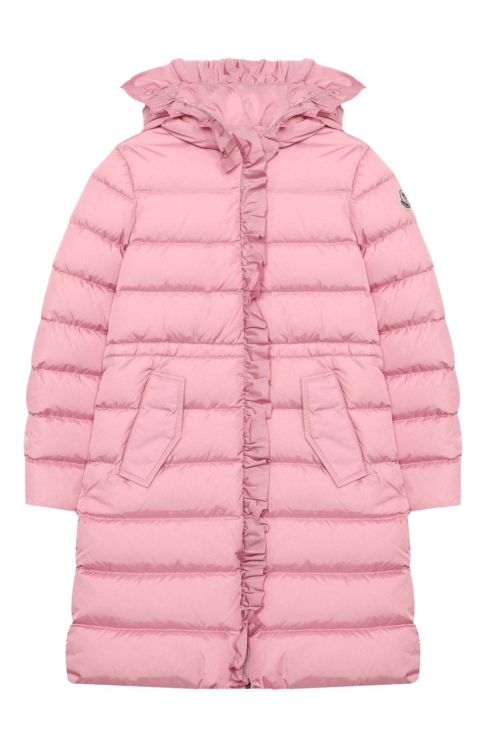 Пуховое пальто MONCLER светло-розового цвета по цене 88450 руб., арт. F2-954-1C508-10-54155/12-14A, фото 1 Пуховое пальто MONCLER, арт. F2-954-1C508-10-54155/12-14A, фото 1
