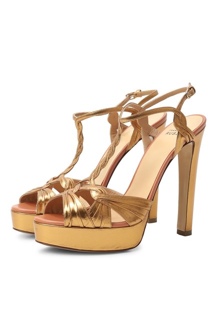 Женские кожаные босоножки FRANCESCO RUSSO, арт. R1S384/NAPPA LAMINATED/307