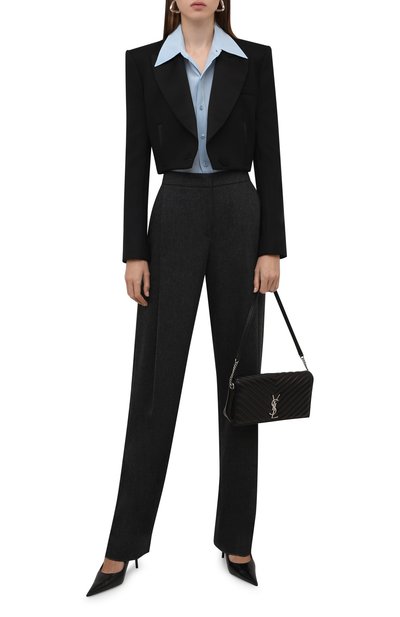 Брюки из шерсти и кашемира GIORGIO ARMANI серого цвета по цене 103000 руб., арт. 1WHPP0IR/T016Z, фото 2 Брюки из шерсти и кашемира GIORGIO ARMANI, арт. 1WHPP0IR/T016Z, фото 2