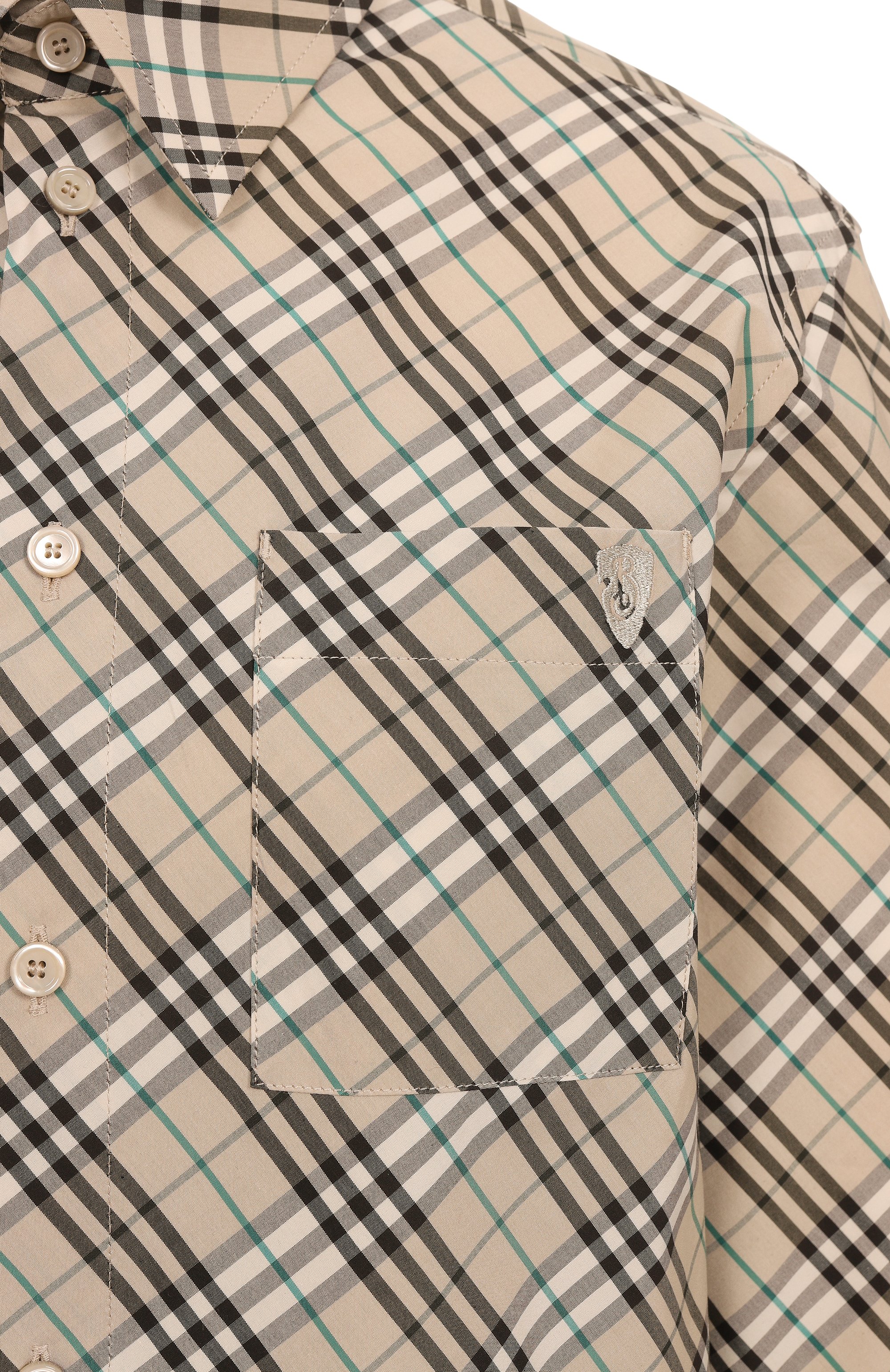 Хлопковая рубашка BURBERRY бежевого цвета по цене 97700 руб., арт. 8101133, фото 6 Хлопковая рубашка BURBERRY, арт. 8101133, фото 6