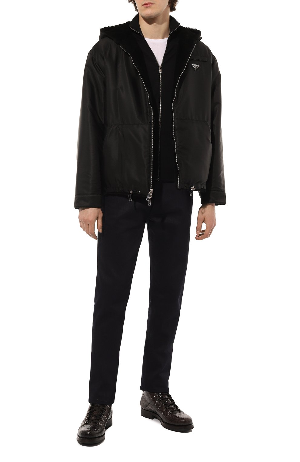 Ботинки из кожи каймана PRADA, арт. 2T2189-XNL-F0003-X000, фото 2