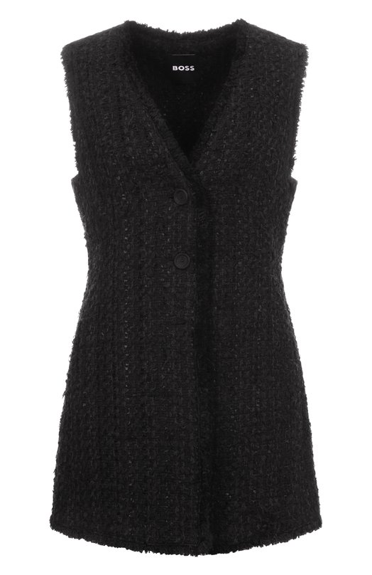Твидовый жилет BOSS 50549128 Чёрный 50549128