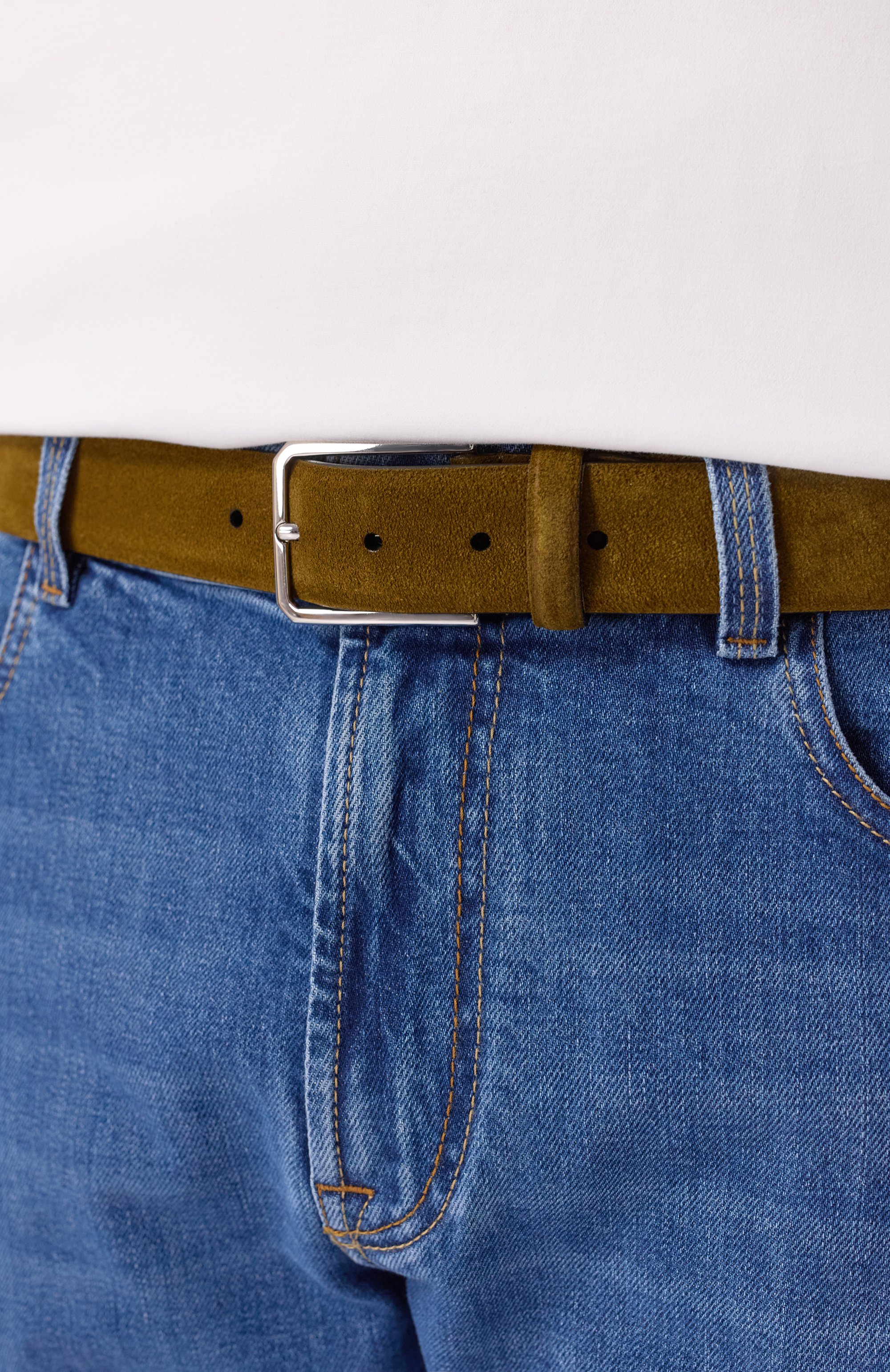 Замшевый ремень SANTONI, арт. CM35VS003B91EACD, фото 2