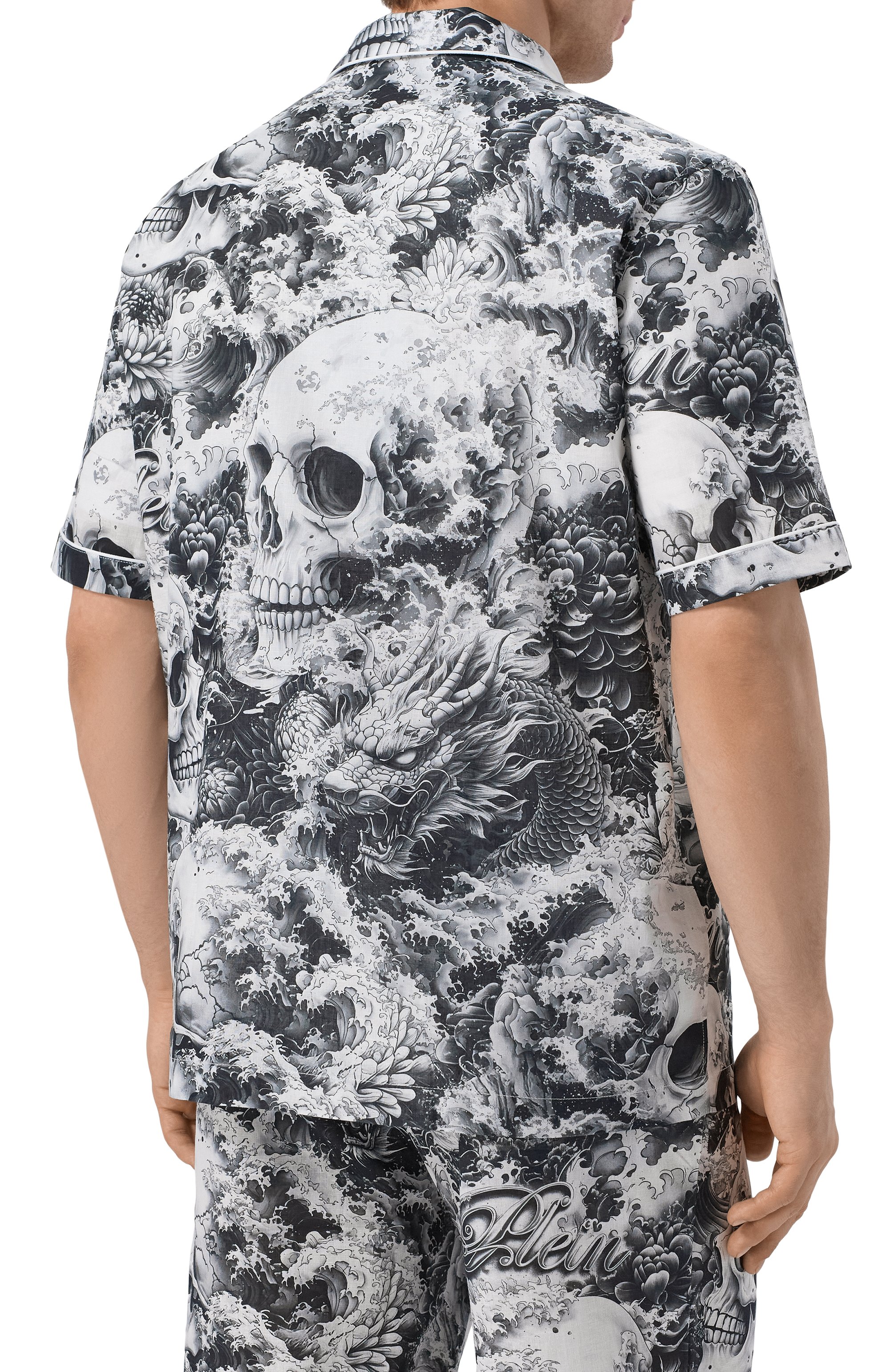 Рубашка изо льна и хлопка PHILIPP PLEIN, арт. SAFC MRP2551 PTE003N, фото 4