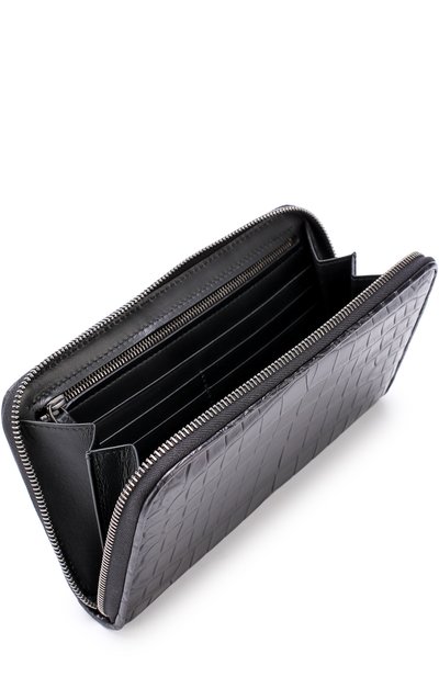 Портмоне из кожи крокодила на молнии с отделениями для кредитных карт и монет BOTTEGA VENETA, арт. 311263/V912R, фото 3