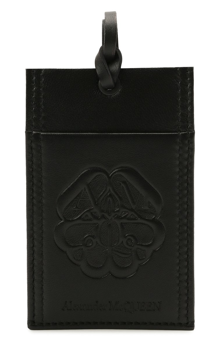 Мужской кожаный футляр для кредитных карт ALEXANDER MCQUEEN черного цвета, арт. 663103/1AAB2 | Фото 1 (Материал: Натуральная кожа; Нос: Не проставлено)