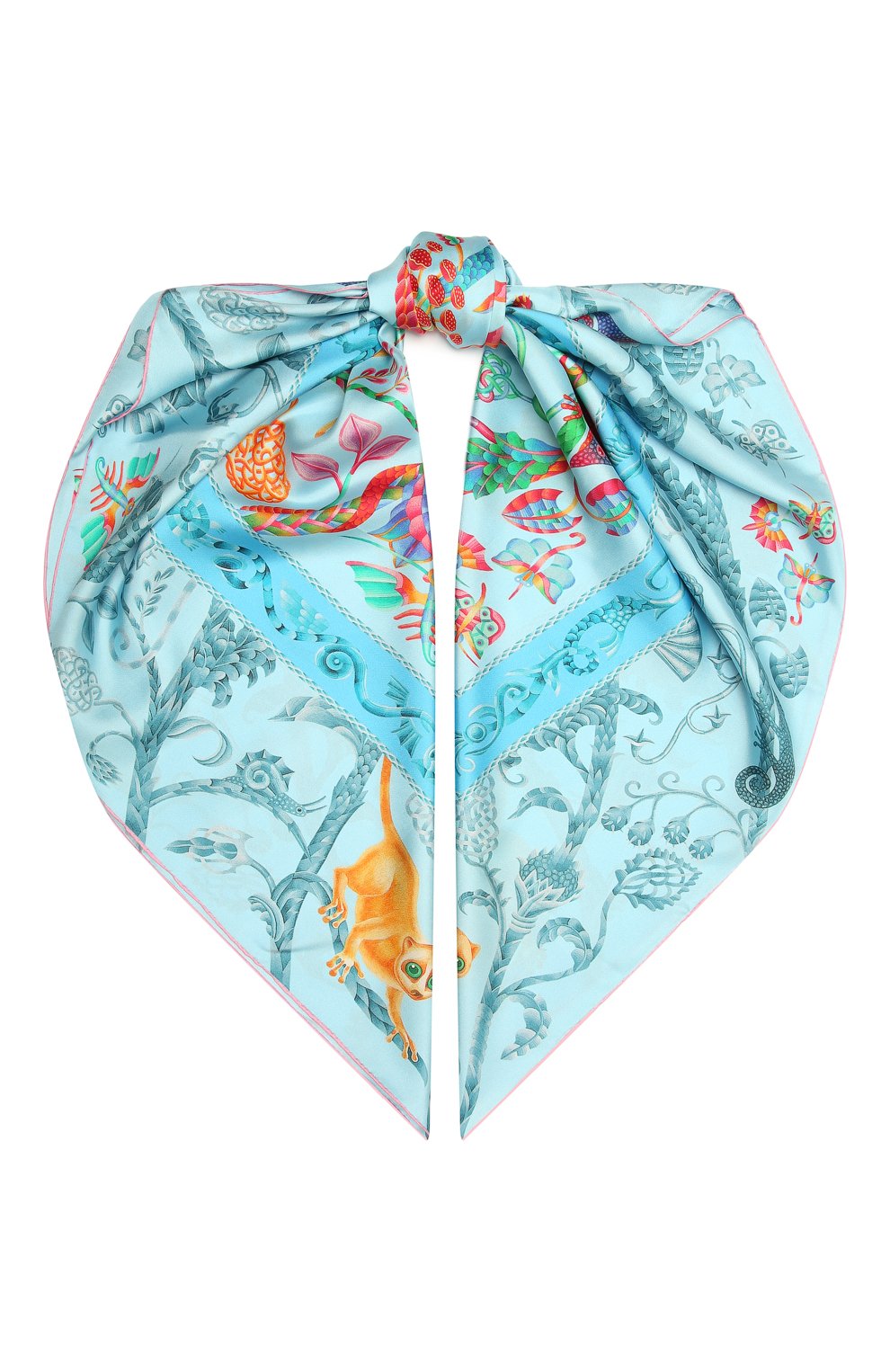 Шелковый платок lemur in blue KIRILL OVCHINNIKOV, арт. 135\Lb, фото 1