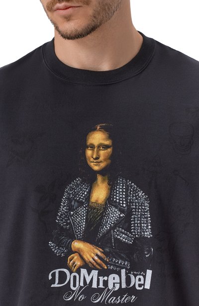 Хлопковая футболка DOMREBEL черного цвета по цене 22100 руб., арт. M SHE IS HER/T-SHIRT, фото 5 Хлопковая футболка DOMREBEL, арт. M SHE IS HER/T-SHIRT, фото 5