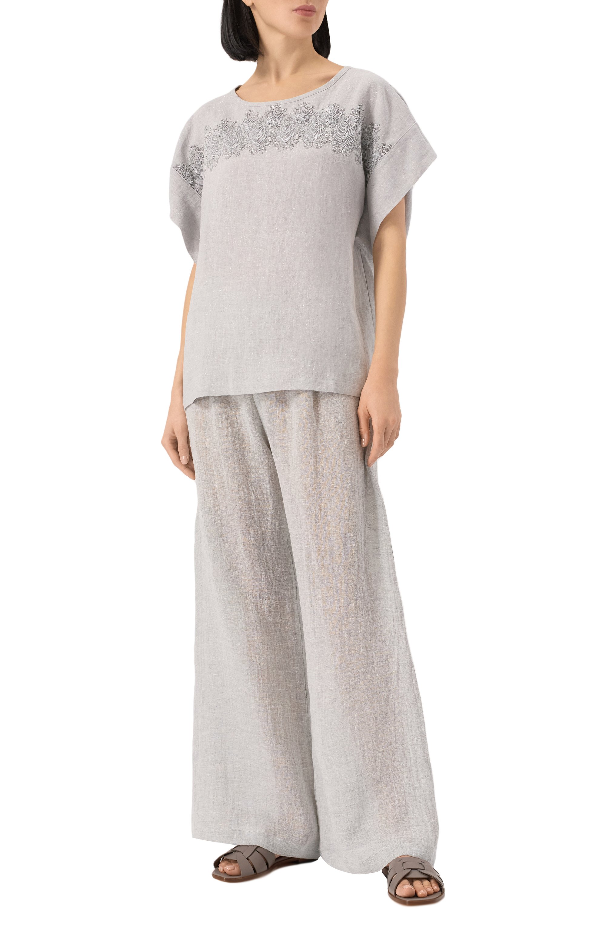 Льняные брюки MAURIZIO, арт. W01392179, фото 2