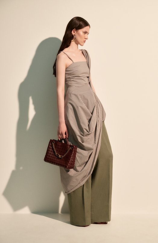 Хлопковое платье Brunello Cucinelli MH768A5339 Коричневый  MH768A5339 Фото 7