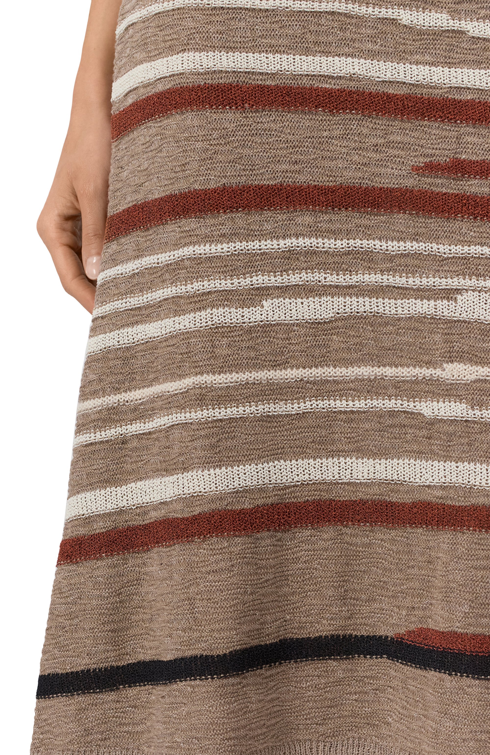 Юбка из хлопка и льна BOTTEGA VENETA, арт. 831452/V5LW0, фото 5