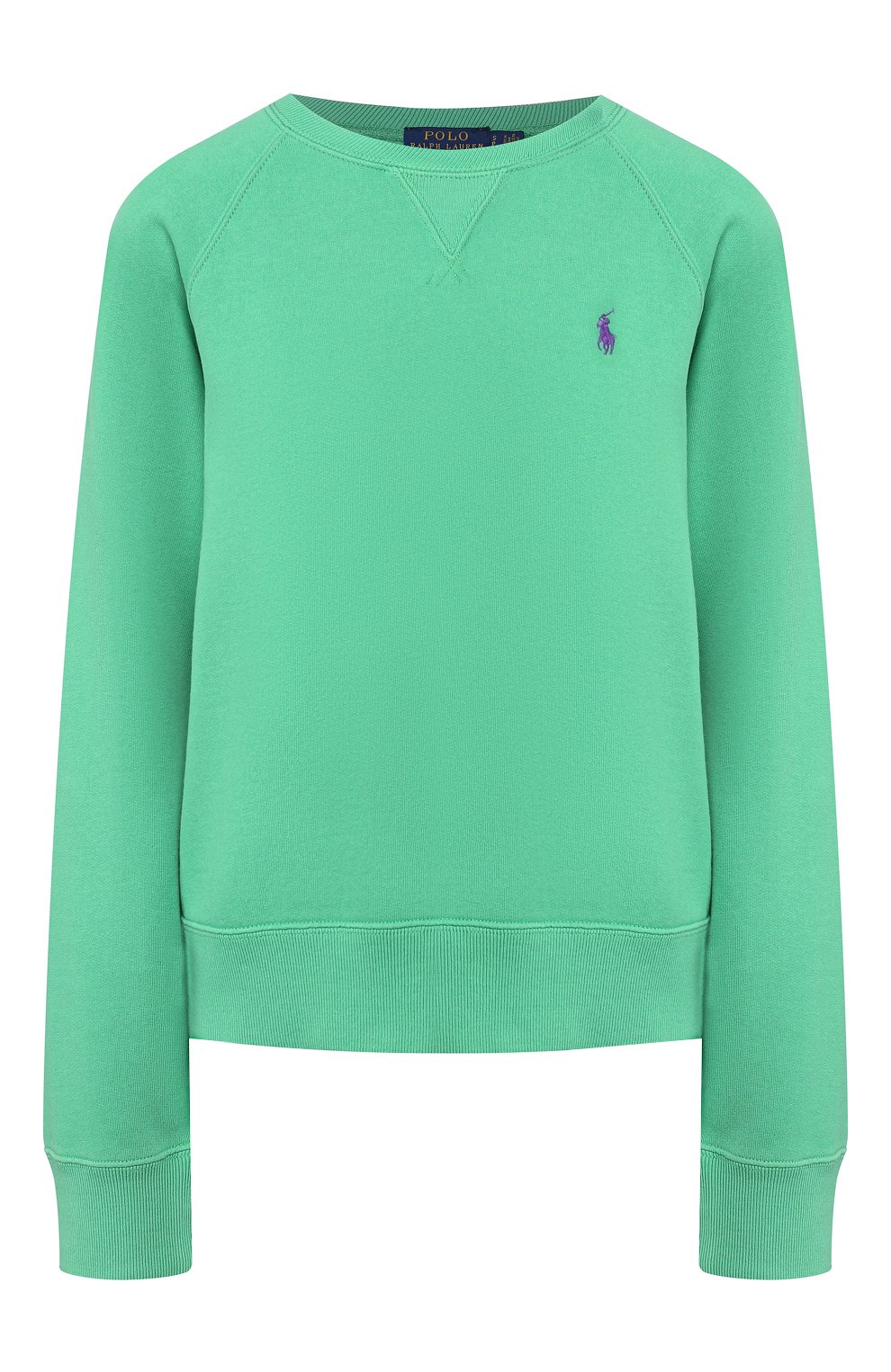 Хлопковый свитшот POLO RALPH LAUREN зеленого цвета по цене 11800 руб., арт. 211704751, фото 1 Хлопковый свитшот POLO RALPH LAUREN, арт. 211704751, фото 1