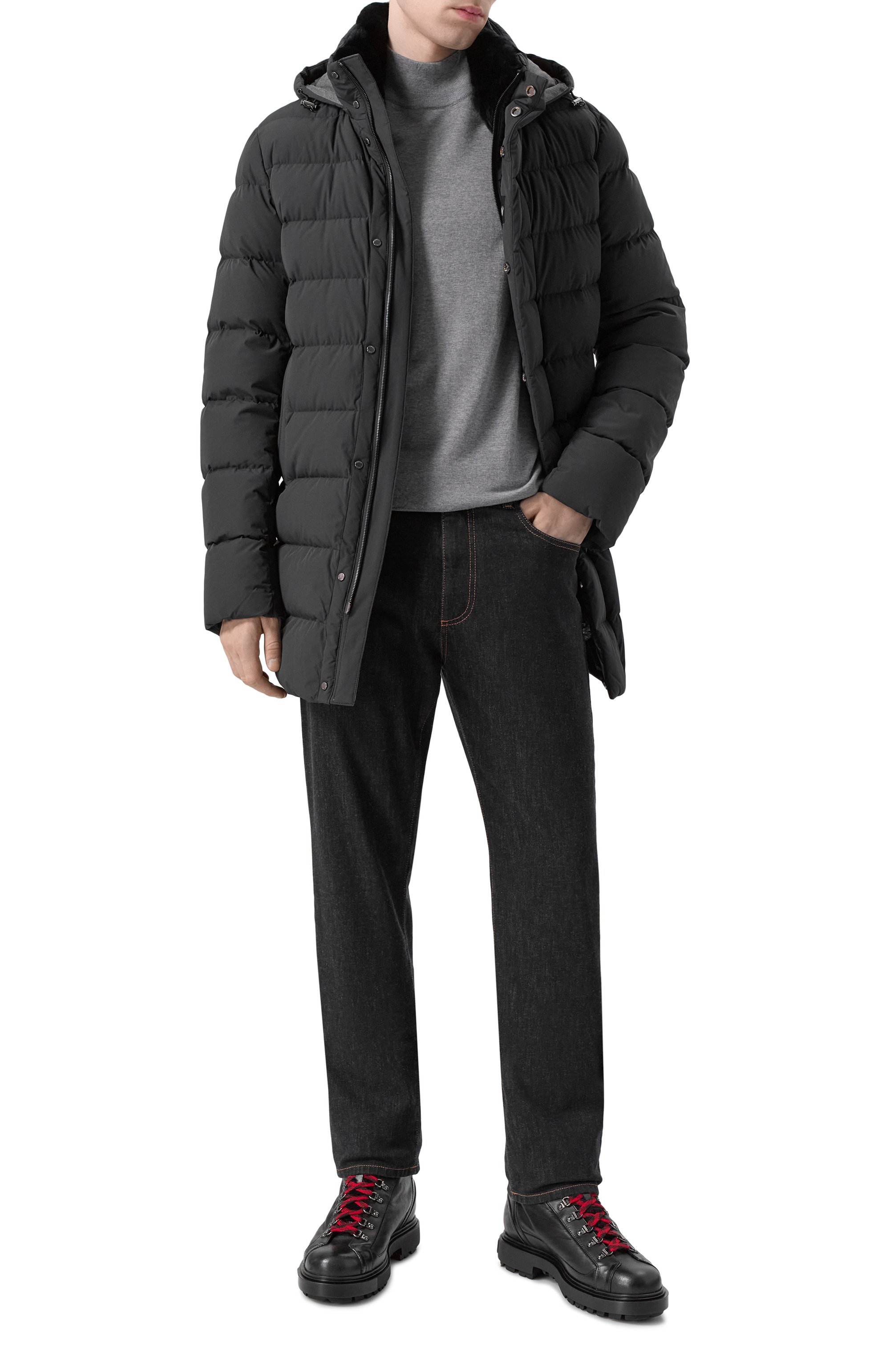 Кожаные ботинки st. moriz SANTONI, арт. MGSG18274NERS0MF, фото 2