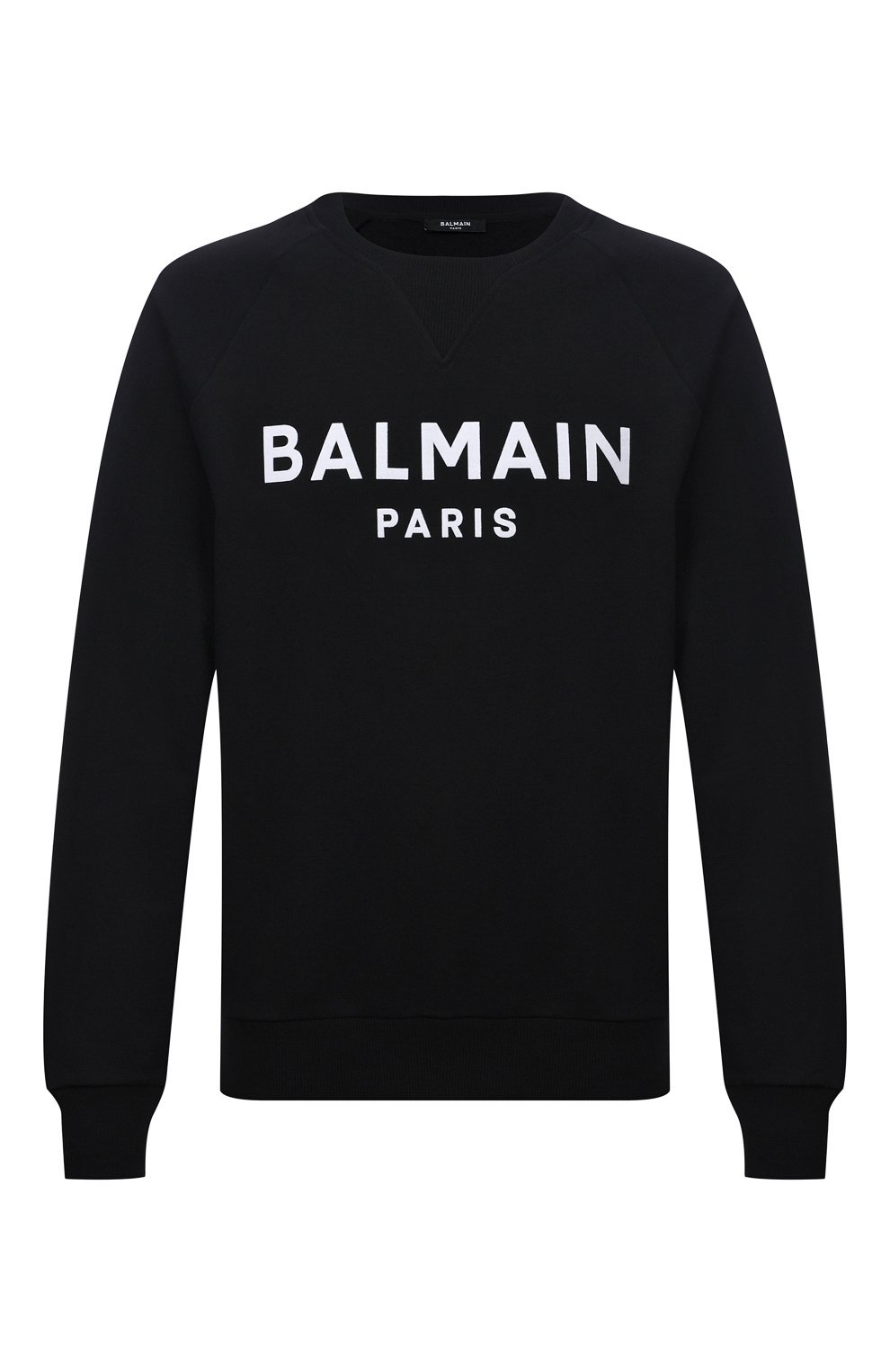 Хлопковый свитшот BALMAIN черного цвета по цене 59150 руб., арт. WH1JQ005/B125, фото 1 Хлопковый свитшот BALMAIN, арт. WH1JQ005/B125, фото 1