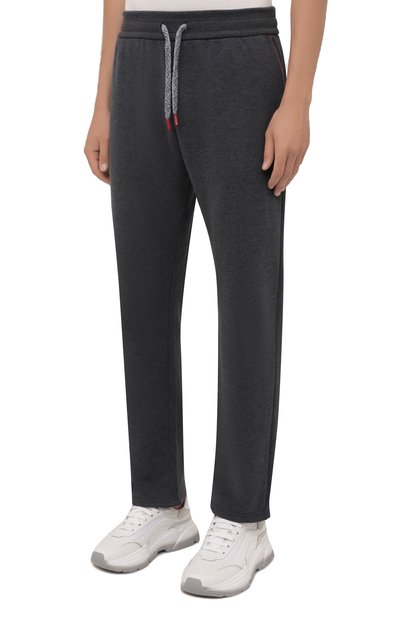 Хлопковый спортивный костюм KITON серого цвета по цене 252000 руб., арт. UMK0045, фото 4 Хлопковый спортивный костюм KITON, арт. UMK0045, фото 4