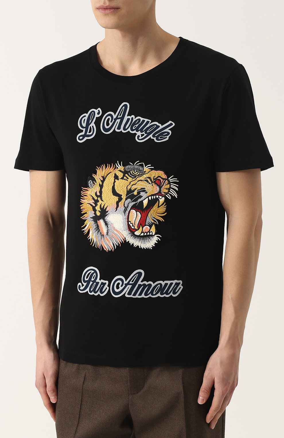 Хлопковая футболка с аппликацией GUCCI, арт. 430813/X5M72, фото 3